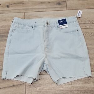 Old Navy High Rise 5" Inseam Soft Blue Cutoff Denim Shorts